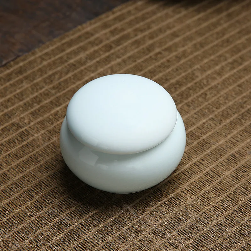 8 Colors Mini Tea Box Glazed Ceramic Jar Storage Boxes Pottery Airtight Coffee Kitchen Food Pots Ointment thumbnail 2