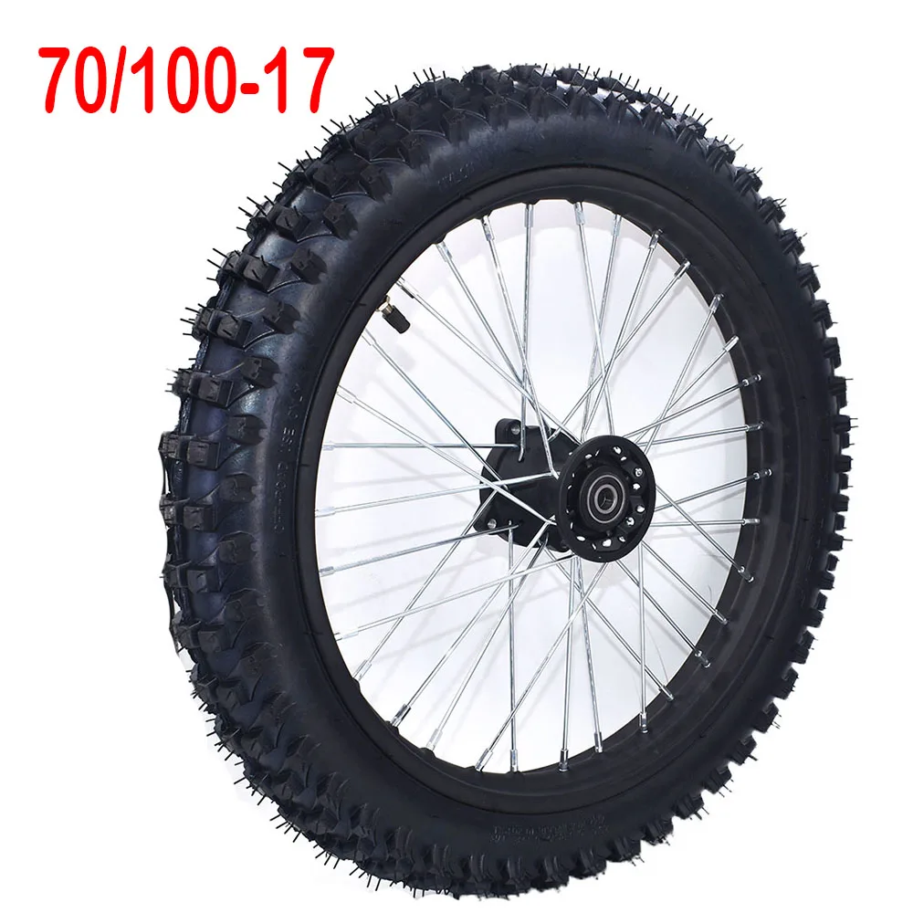 70/100-17 Inch Motorcycle Front Wheel 1.60-17 Steel Rim Circle Aluminum Hub 17" Dirt Tire For CRF KLX Kayo BSE Dirt Pit Bike thumbnail 5