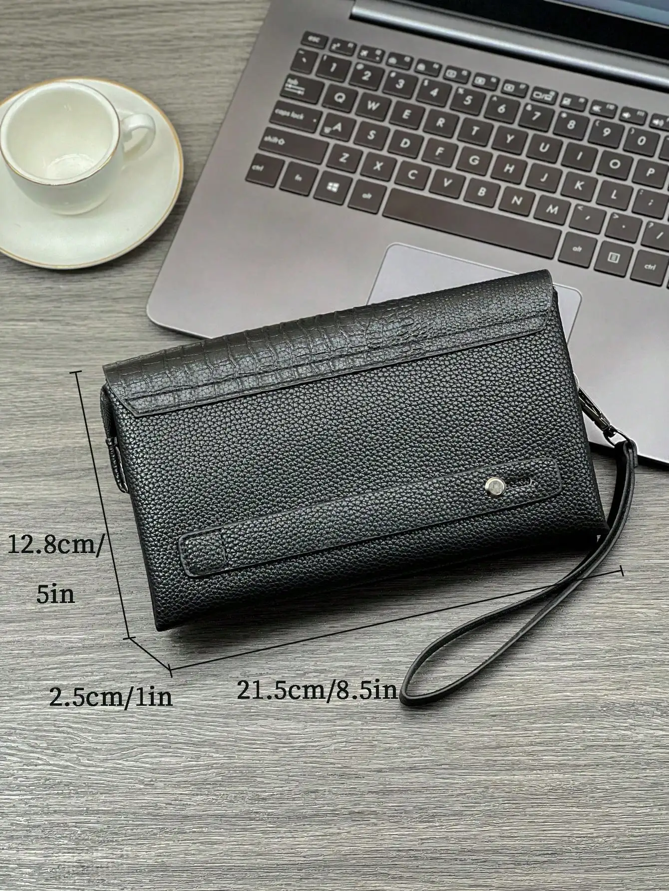 Fashion Crocodile Pattern Clutch Bag Business Portable Large Capacity Multifunctional Handbag Flap Zipper Clutch Bag thumbnail 2