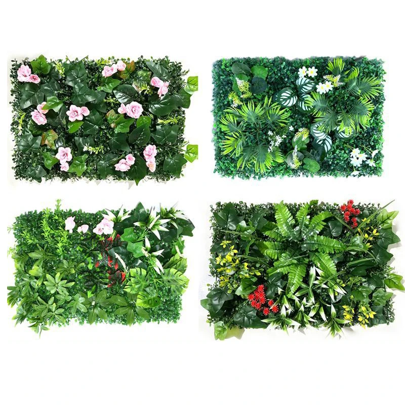 60x40cm Artificial Plant Green Wall Landscape Home Garden Jungle Decor Fake Plants Plastic Lawn Wall Panels Garden Fence Decorat thumbnail 5