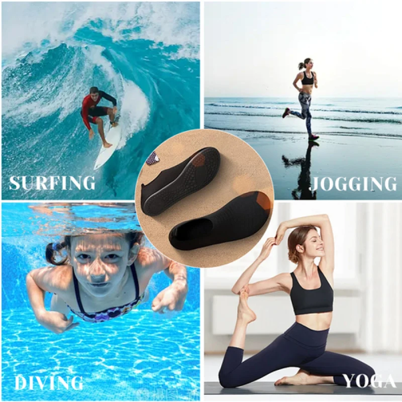 1Pair Wading Shoes Quick-drying Beach Barefoot Shoes Men Women Anti-slip Swimming Slippers Seaside Sports Sneakers Diving Socks thumbnail 6