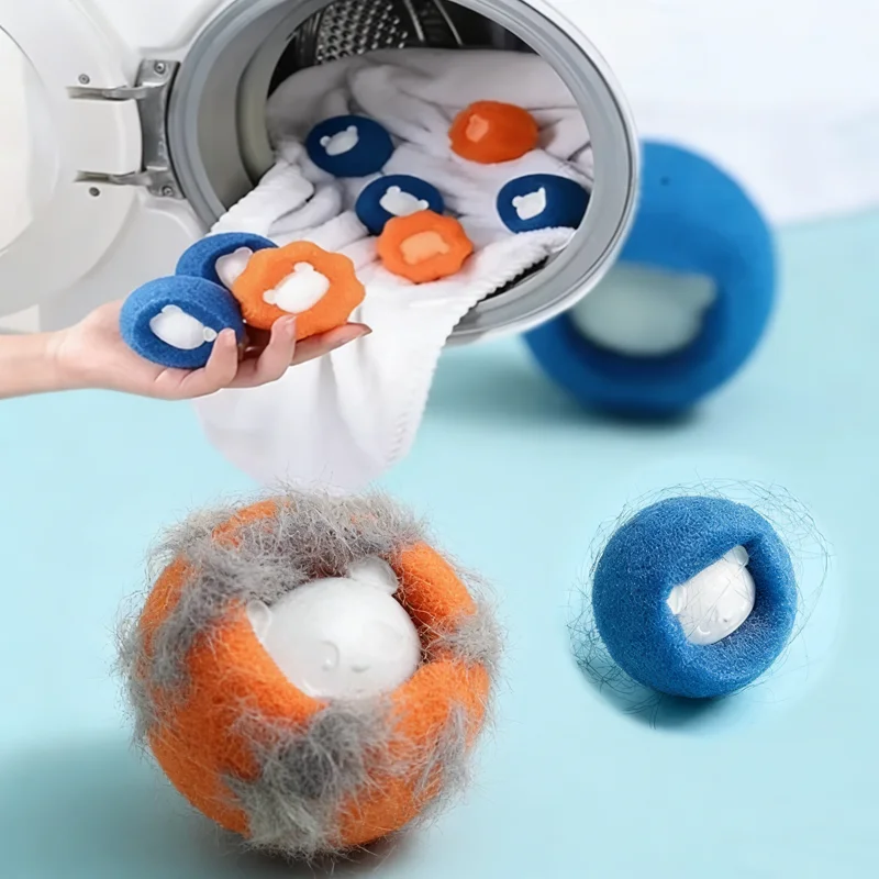 Laundry Balls Pet Hair Collector for Washing Machine Reusable Laundry Lint Catcher Removes Lint From Clothes Pet Cat Accessories