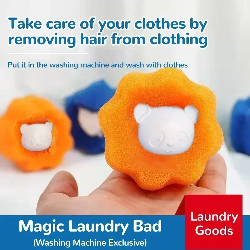 Laundry Balls Pet Hair Collector for Washing Machine Reusable Laundry Lint Catcher Removes Lint From Clothes Pet Cat Accessories thumbnail 3