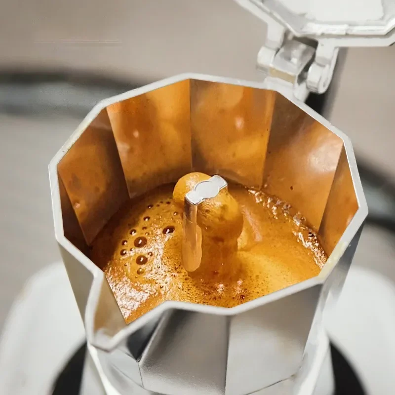 Mocha Coffee Pots Italian Aluminum Octagonal Pot Coffee Cup Maker Tea Maker Portable Coffee Maker thumbnail 5