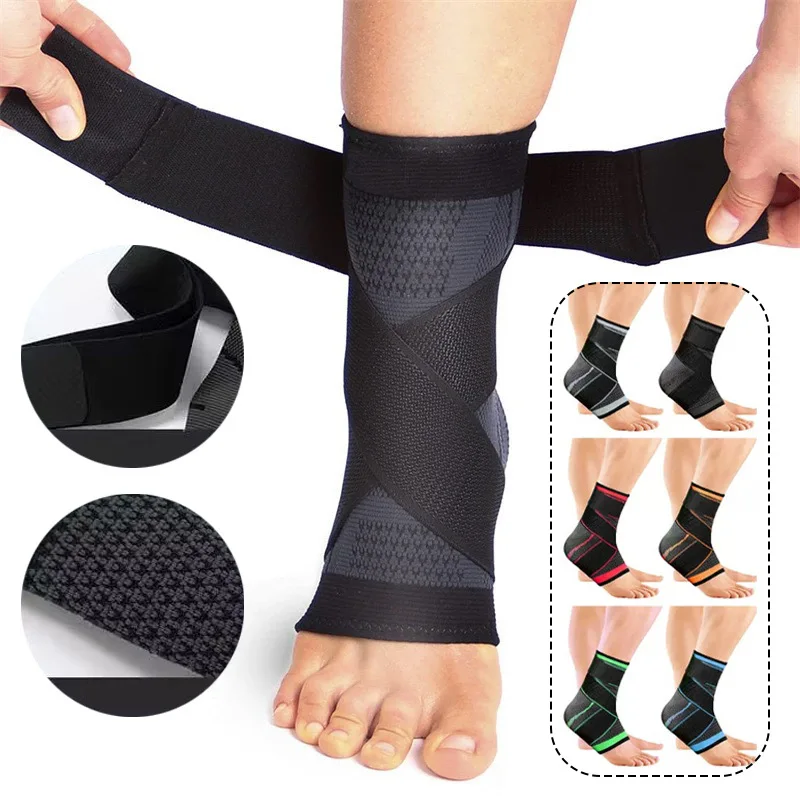 Adjustable Ankle Support Compression Ankle Brace Protector for Running Basketball Soccer Outdoor Sports Gym Bandage Ankle Strap thumbnail 2