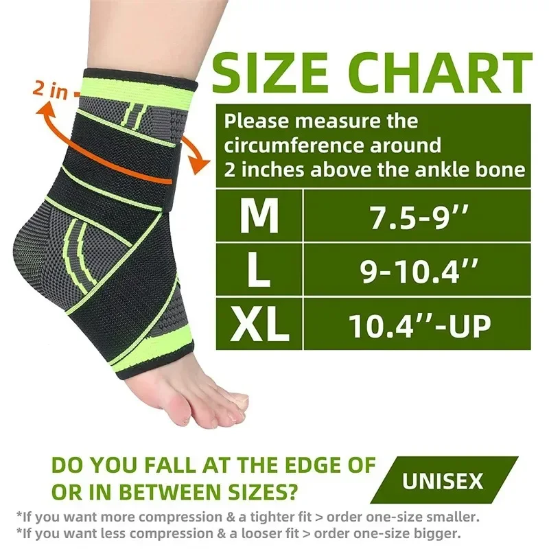 Adjustable Ankle Support Compression Ankle Brace Protector for Running Basketball Soccer Outdoor Sports Gym Bandage Ankle Strap thumbnail 4