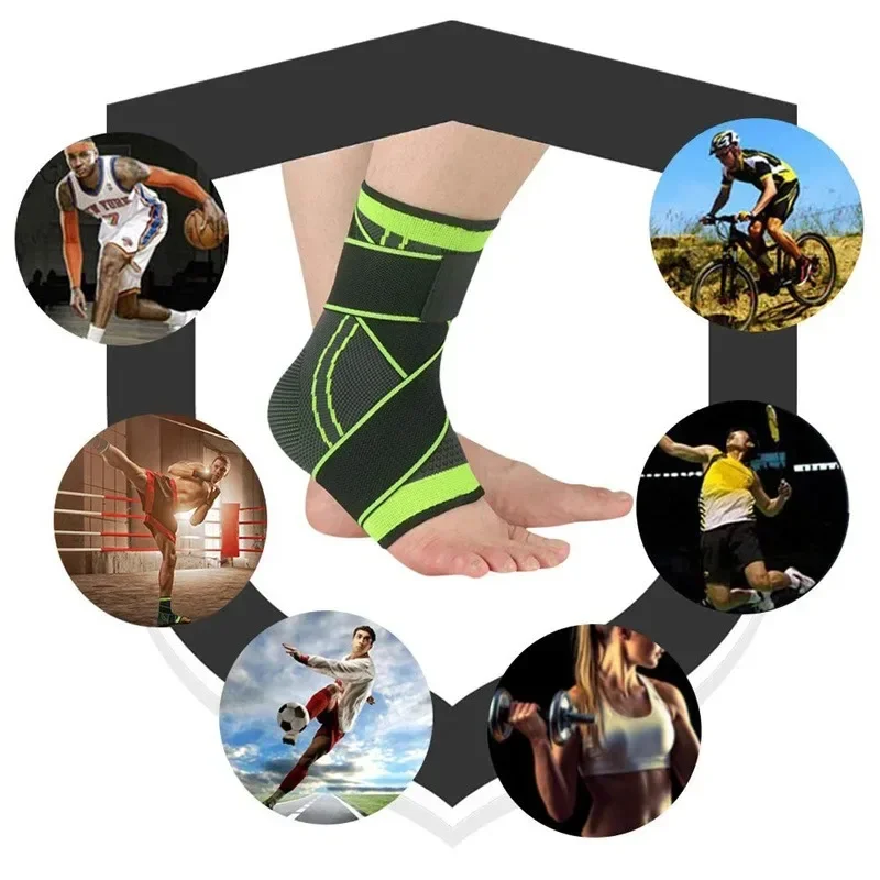 Adjustable Ankle Support Compression Ankle Brace Protector for Running Basketball Soccer Outdoor Sports Gym Bandage Ankle Strap thumbnail 6