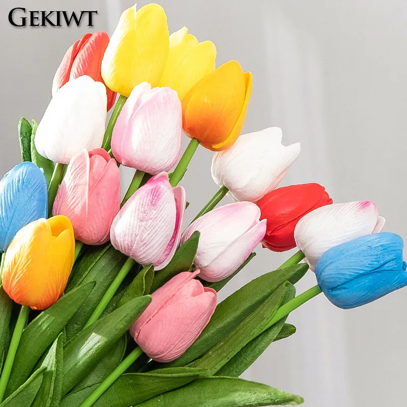 5/10/20 pcs Tulip Flower Artificial Tulip Bouquet PE Foam Home Garden Bouquet Decoration Flower for Wedding Home Decoration