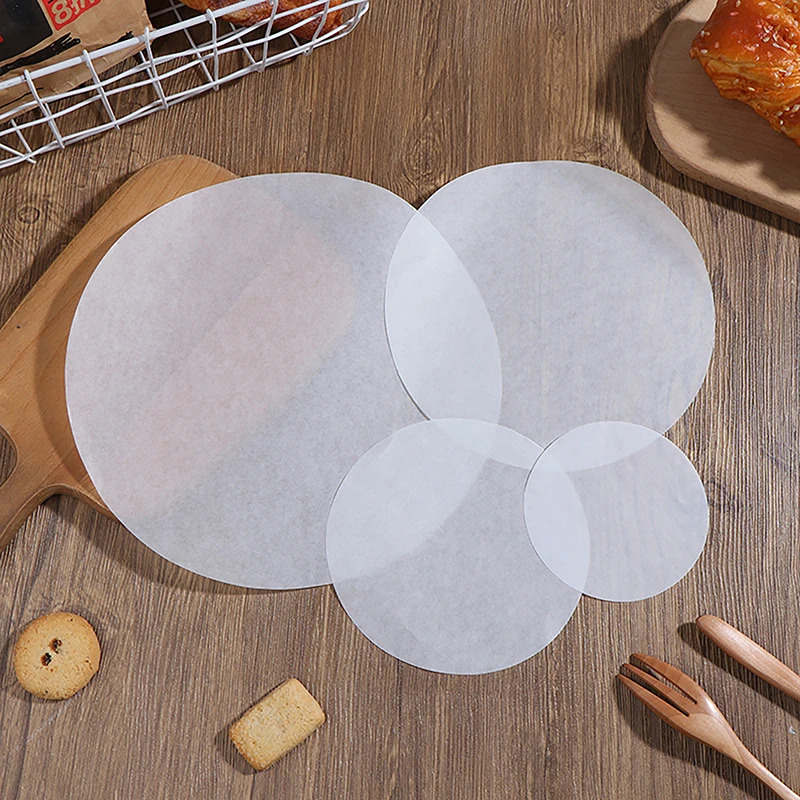 50Pcs Circle Parchment Paper Baking Oiled Paper  Multifunction Liner BBQ Oven Patty Hamburger Paper Steamer Liners Baking Tool thumbnail 4
