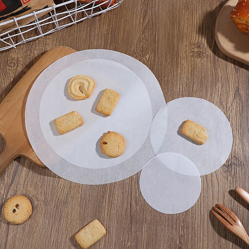 50Pcs Circle Parchment Paper Baking Oiled Paper  Multifunction Liner BBQ Oven Patty Hamburger Paper Steamer Liners Baking Tool thumbnail 5