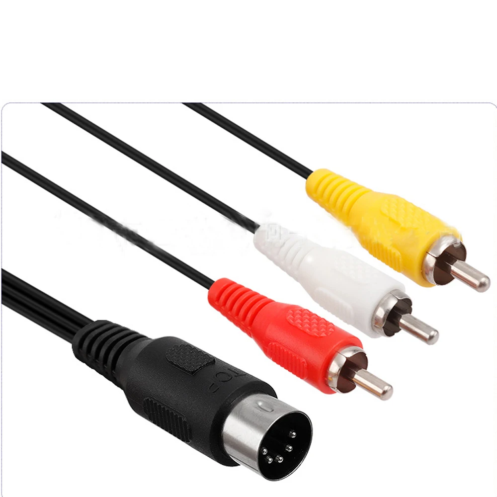 1.8m High quality AV Audio Video Cable for SEGA Mega Drive 1 3RCA Cord for Genesis 1 cable thumbnail 5