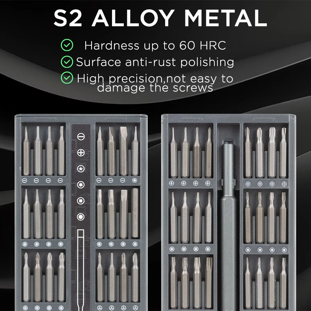 25/63 in 1 Magnetic Precision Screwdriver Set Mini Tools Kit for Mobile Phone PC Repair Professional Hardware with Torx Hex Bits thumbnail 2