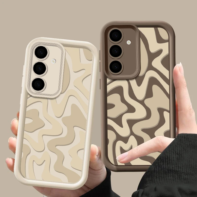 Striped Pattern Phone Case For Samsung Galaxy A57 A37 A56 A16 A17 A36 A26 A55 A54 A15 S25Edge S26 S24 S23 S22 Ultra S25 FE Cover