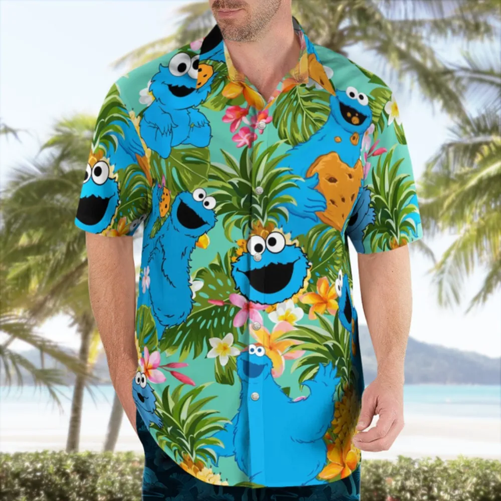 Summer Hawaiian Cartoo N Floral Casual Shirt Hot Sale For Men 3d Short Sleeve Beach Oversized Funny Clothing Fashion thumbnail 4