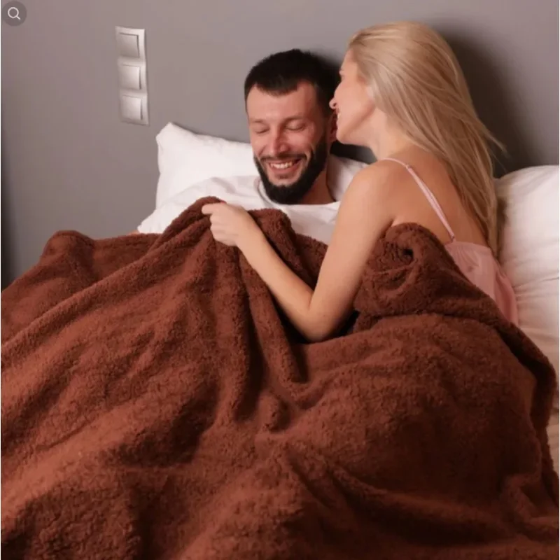 Summer Air Conditioning Blanket Couple Romantic Blankets Warm Cozy Shaggy Blanket-thickened King Size 100% Waterproof thumbnail 2