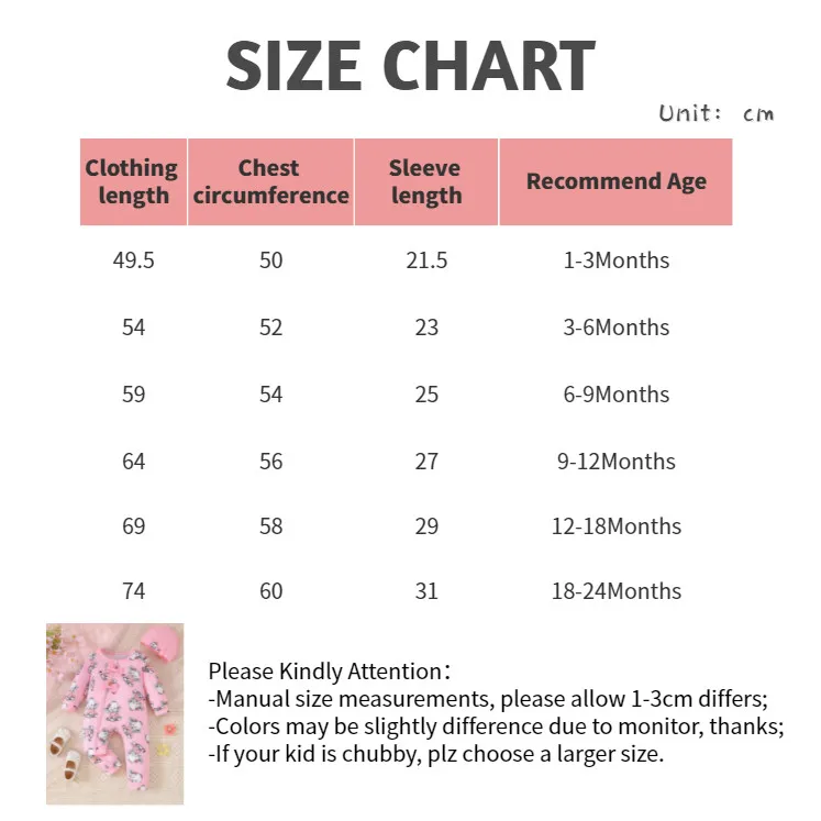 0-24 Months Newborn Baby Girl 2PCS Clothes Set Long Sleeve Elephant Romper+Hat Autumn Fashion Cute Toddler Girl Photograp Outfit thumbnail 6
