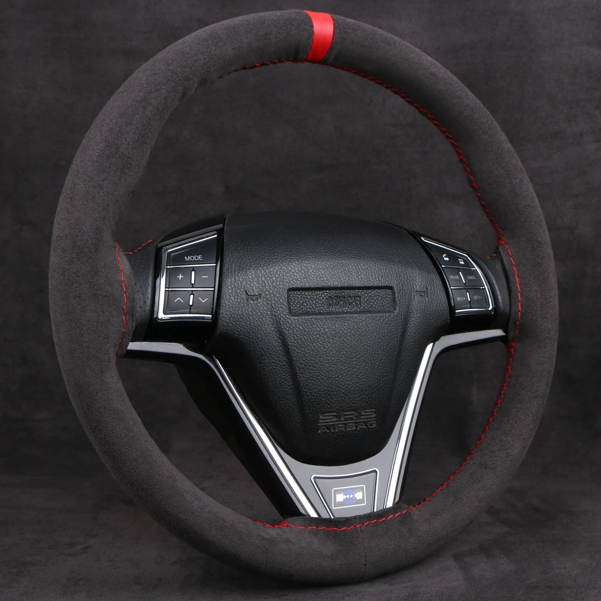 Universal Suede Car Steering Wheel Cover DIY Hand Sewing Soft Leather Braiding Cover For Auto Steering Wheel thumbnail 2