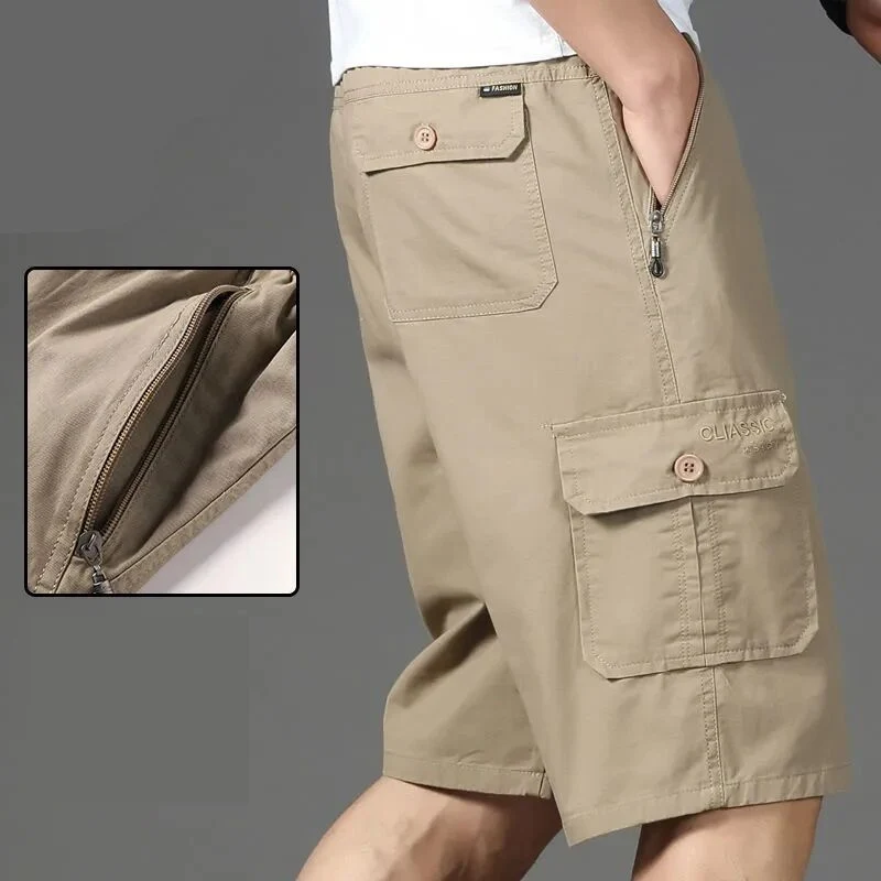 Big Size Men's Sports Casual Shorts Fashion Loose Straight Cargo Shorts Cotton Comfortable Beach Running Short Pants thumbnail 4