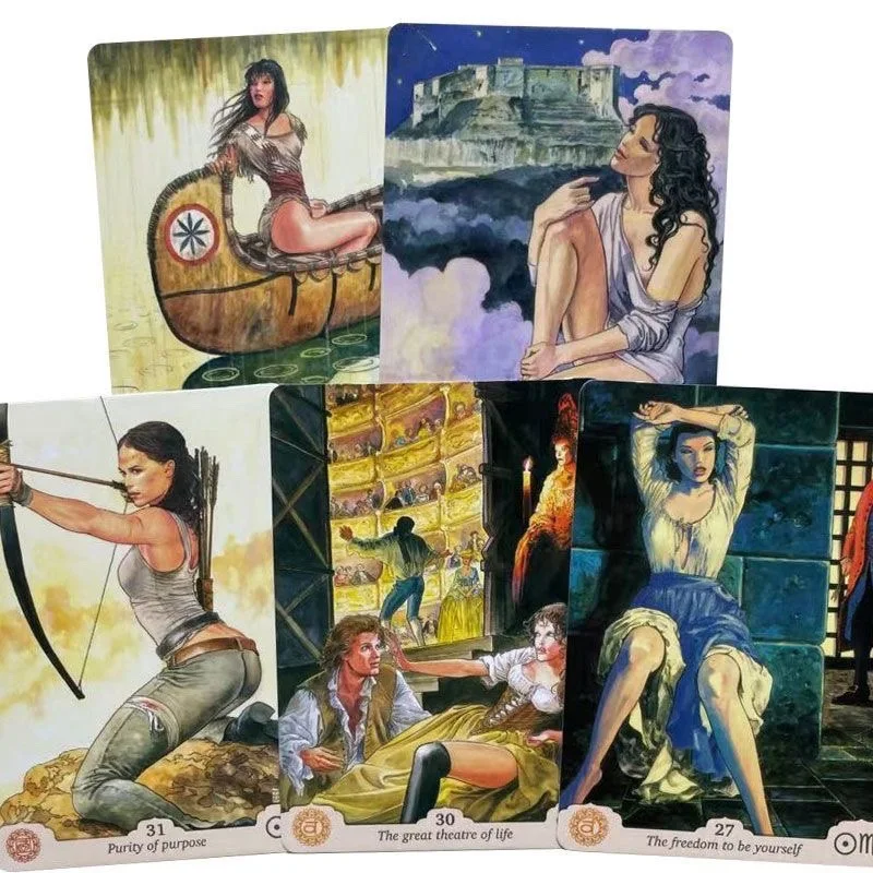 Chakras Eros And Astrology Manara Erotic Oracle Cards A 35 Tarot English Divination Tarot Cards Family Party Board Game thumbnail 3