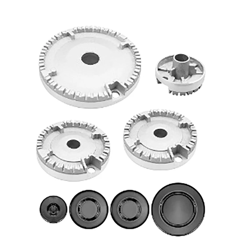 1 Set Gas Stove DIY Accessories Oven Gas Hob Burner Flat/Concave Fire Cover Crown Flame Cap Gas Burner Flame Cap thumbnail 3