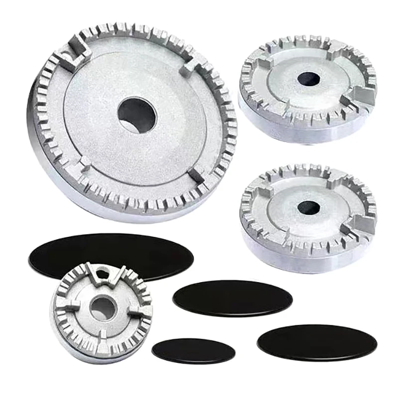 1 Set Gas Stove DIY Accessories Oven Gas Hob Burner Flat/Concave Fire Cover Crown Flame Cap Gas Burner Flame Cap thumbnail 5