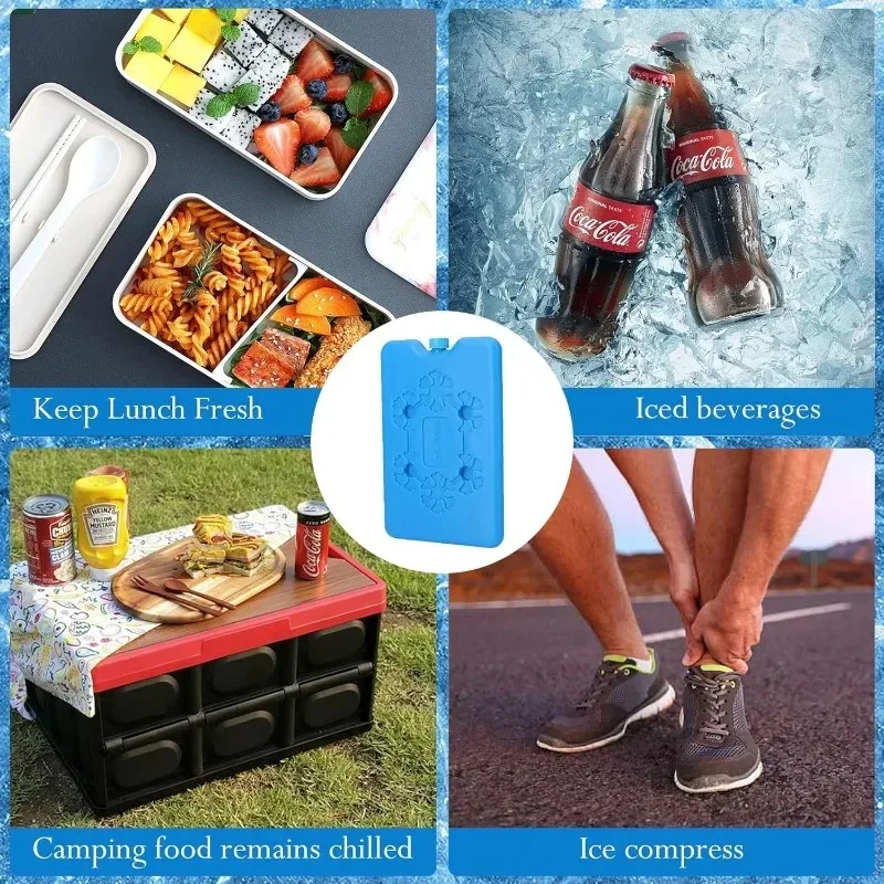 Lightweight Fresh Food Storage Refrigeration Cooler Bag Reusable Ice Pack Portable Water Injection Box for Lunch Box and Cooler thumbnail 5