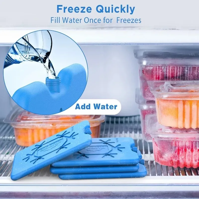 Lightweight Fresh Food Storage Refrigeration Cooler Bag Reusable Ice Pack Portable Water Injection Box for Lunch Box and Cooler thumbnail 6