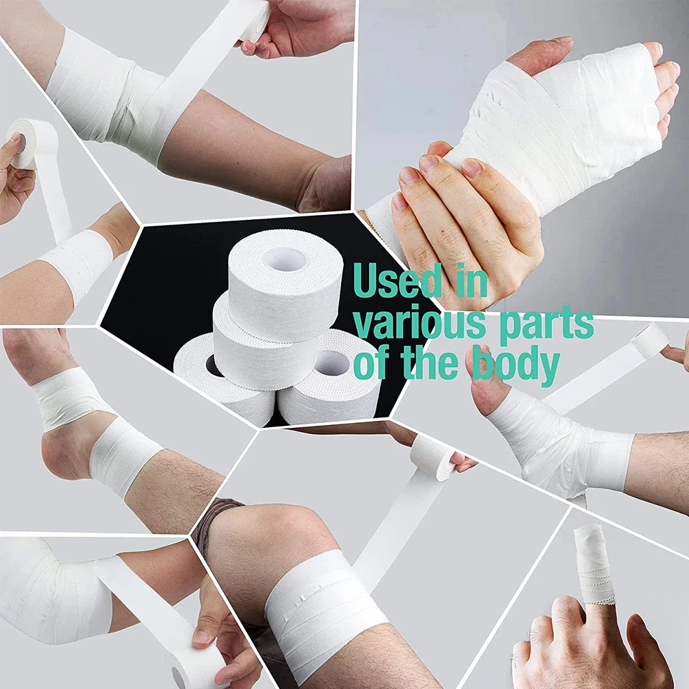1 Roll White Self-Adhesive kinesiology Tape Skin Friendly Elastic Sports Bandages for Boxing,Football,Basketball Accessories thumbnail 6