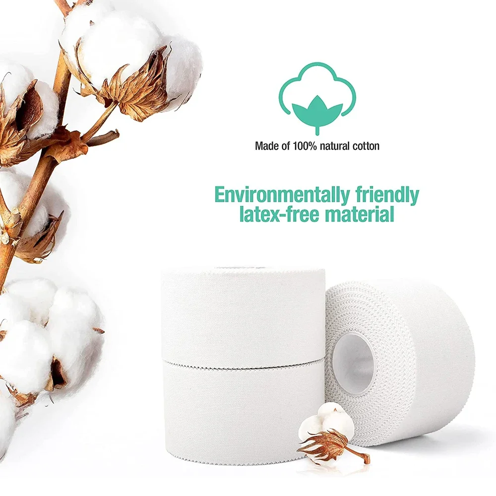 1 Roll White Self-Adhesive kinesiology Tape Skin Friendly Elastic Sports Bandages for Boxing,Football,Basketball Accessories thumbnail 3