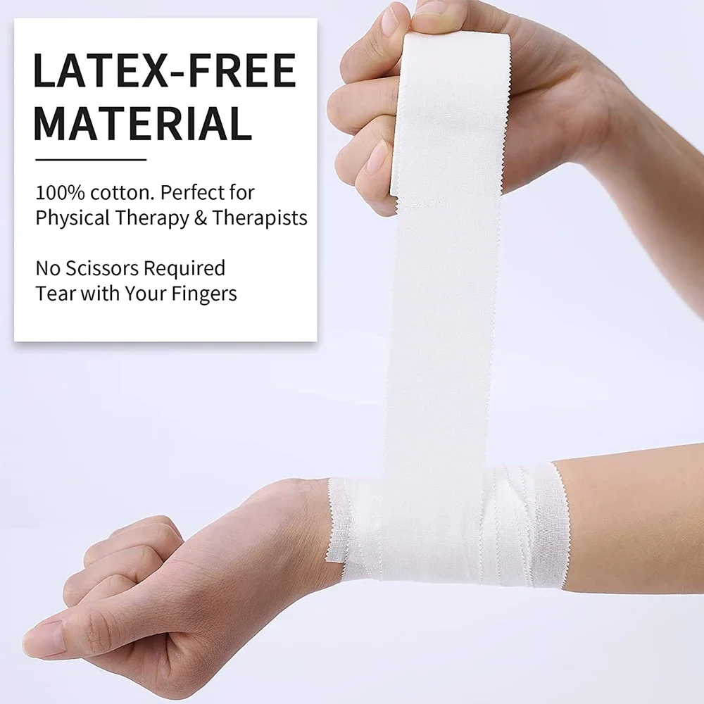 1 Roll White Self-Adhesive kinesiology Tape Skin Friendly Elastic Sports Bandages for Boxing,Football,Basketball Accessories thumbnail 5