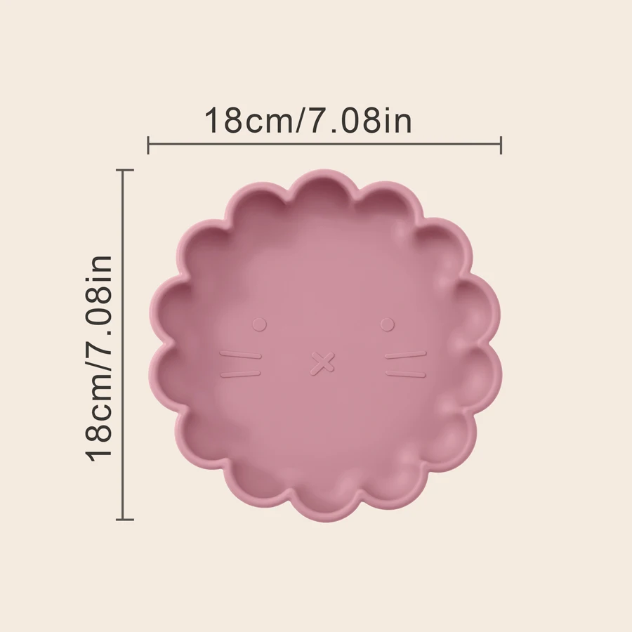 Mamaplan Silicone Baby Feeding Plate Kids Dining Plate Cartoon Dishes Waterproof Washable Toddler Feed Suction Plate Baby Stuff thumbnail 4