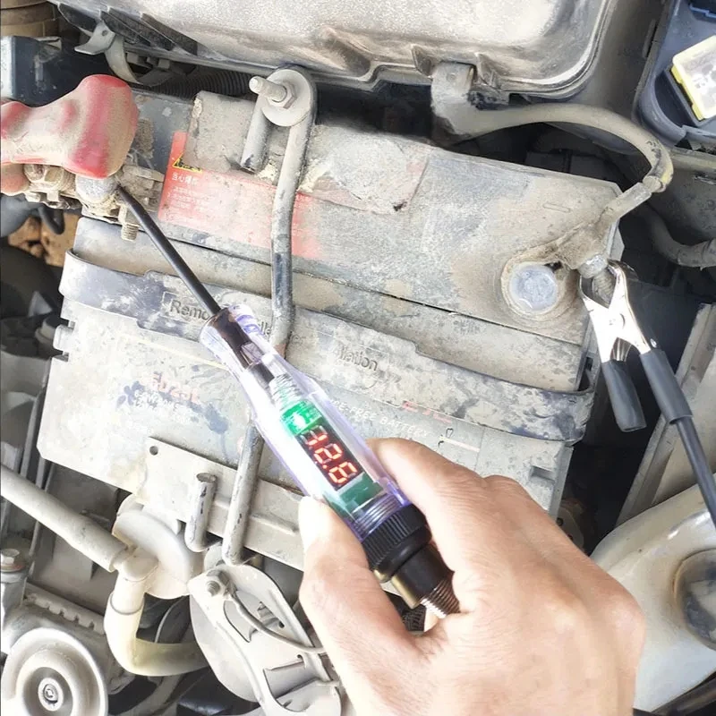 Universal Digital Display Car Truck Voltage Circuit Tester Probe Pen Light Bulb Diagnostic Tool Car Circuit Repair Accessories thumbnail 6