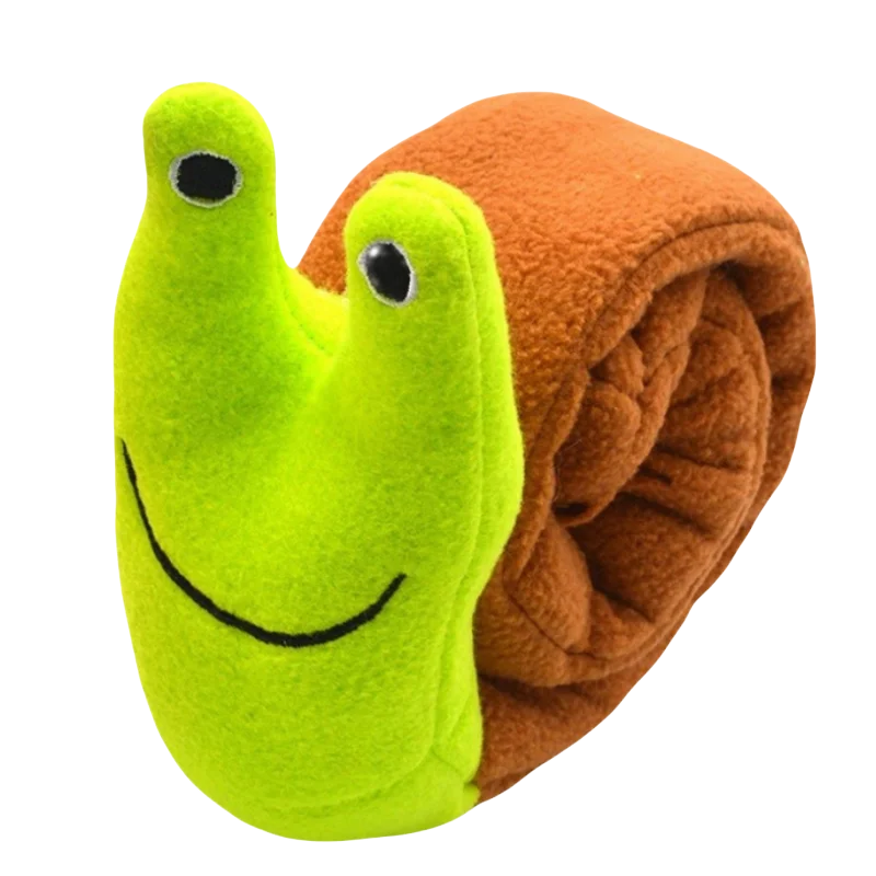 Dog Puzzle Feeder Interactive Toy Indestructible Plush Sound Squeak Puppy Toys For Resistant Foldable Snail Dogs Pet Supplies thumbnail 6