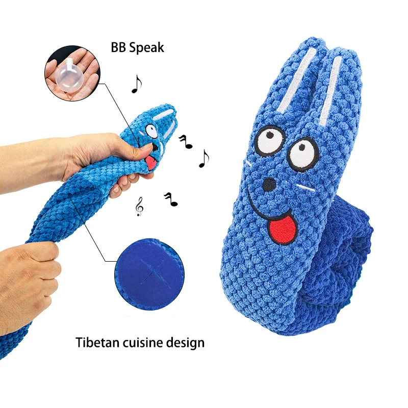 Dog Puzzle Feeder Interactive Toy Indestructible Plush Sound Squeak Puppy Toys For Resistant Foldable Snail Dogs Pet Supplies thumbnail 4