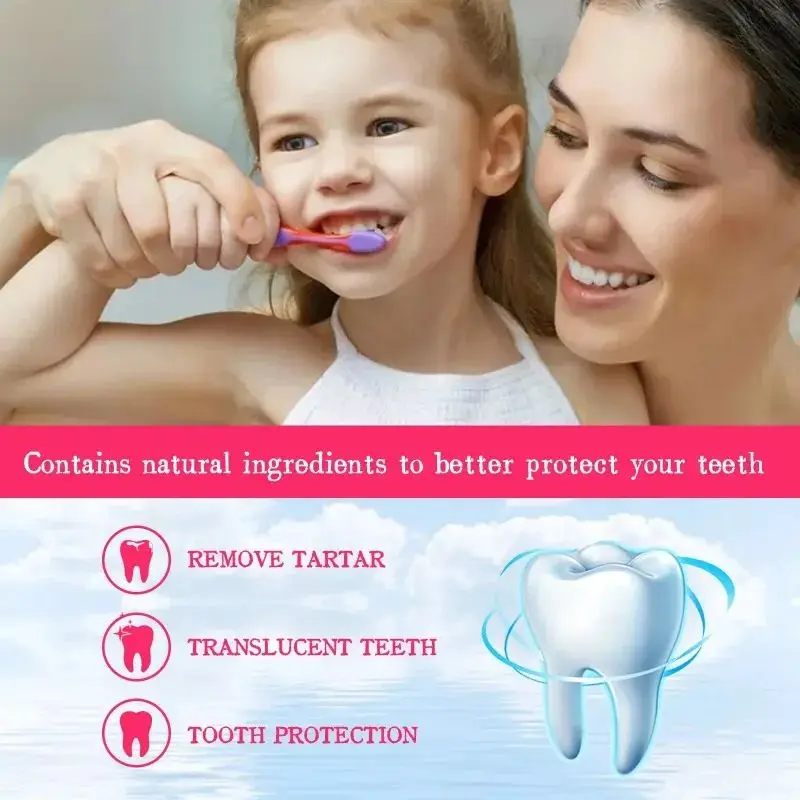 Children Foam Toothpaste Yellow Teeth Stain Removal Gingiva Protection Whitening Brighten Deep Cleaning Teeth Mousse for Kids thumbnail 5