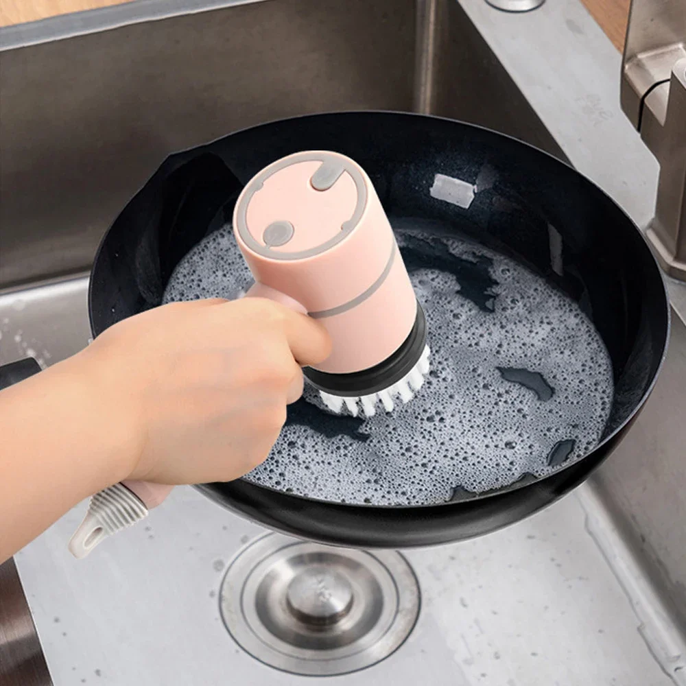 3 in 1 Electric Cleaning Brush USB Rechargeable Automatic Kitchen Dishwashing Brush Bathtub Tile Professional Cleaning Brush thumbnail 4