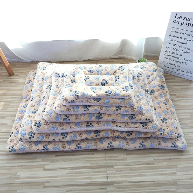 Double-sided Pet Mat Mats Short Plush Pet Sleeping Bed for Cats Small Dogs Cute Pet Pad Blanket Warm Kitten Cushion Cat Sofa Bed thumbnail 5