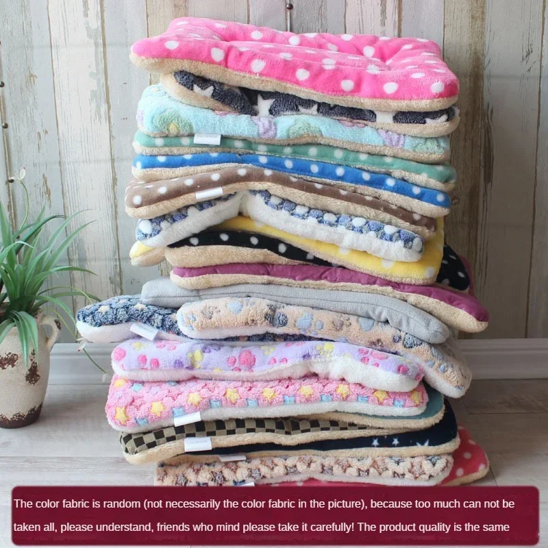 Double-sided Pet Mat Mats Short Plush Pet Sleeping Bed for Cats Small Dogs Cute Pet Pad Blanket Warm Kitten Cushion Cat Sofa Bed thumbnail 6