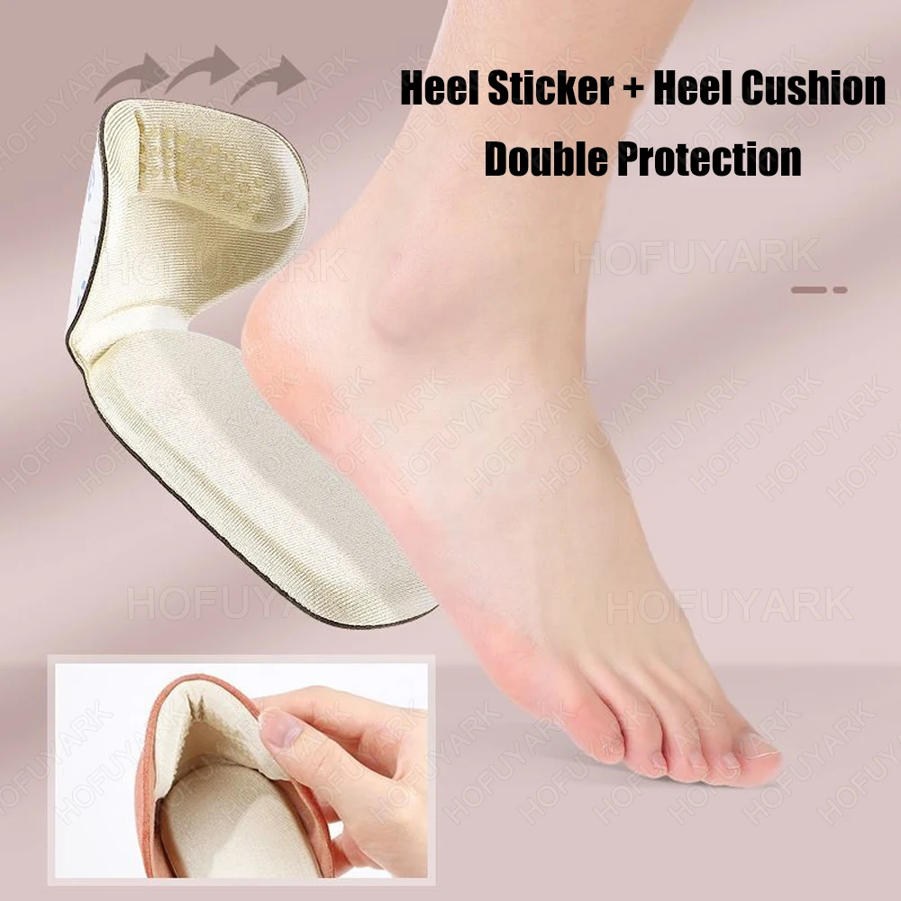 6pcs Heel Pads for Shoes Too Big Adjust Size Sponge Heel Protector Stickers High Heels Pain Relief Inserts Foot Insoles Women thumbnail 4