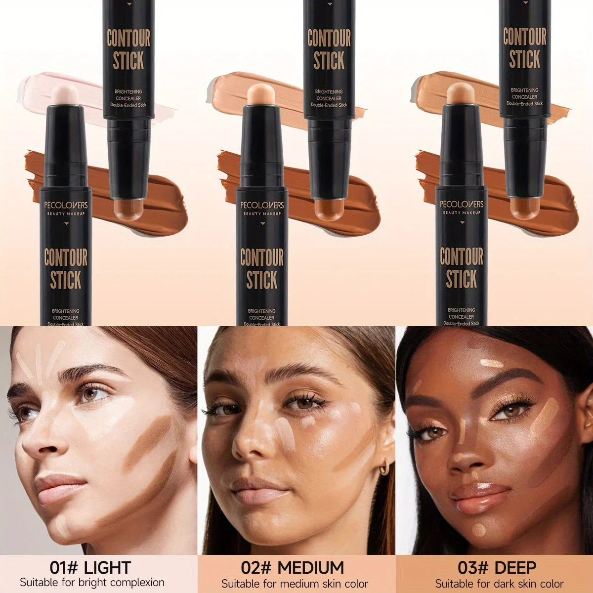 Double Head Highlight Pen Face Make Up Liquid Waterproof Contouring Foundation Contour Makeup Concealer Stick Pencil Cosmetics thumbnail 6