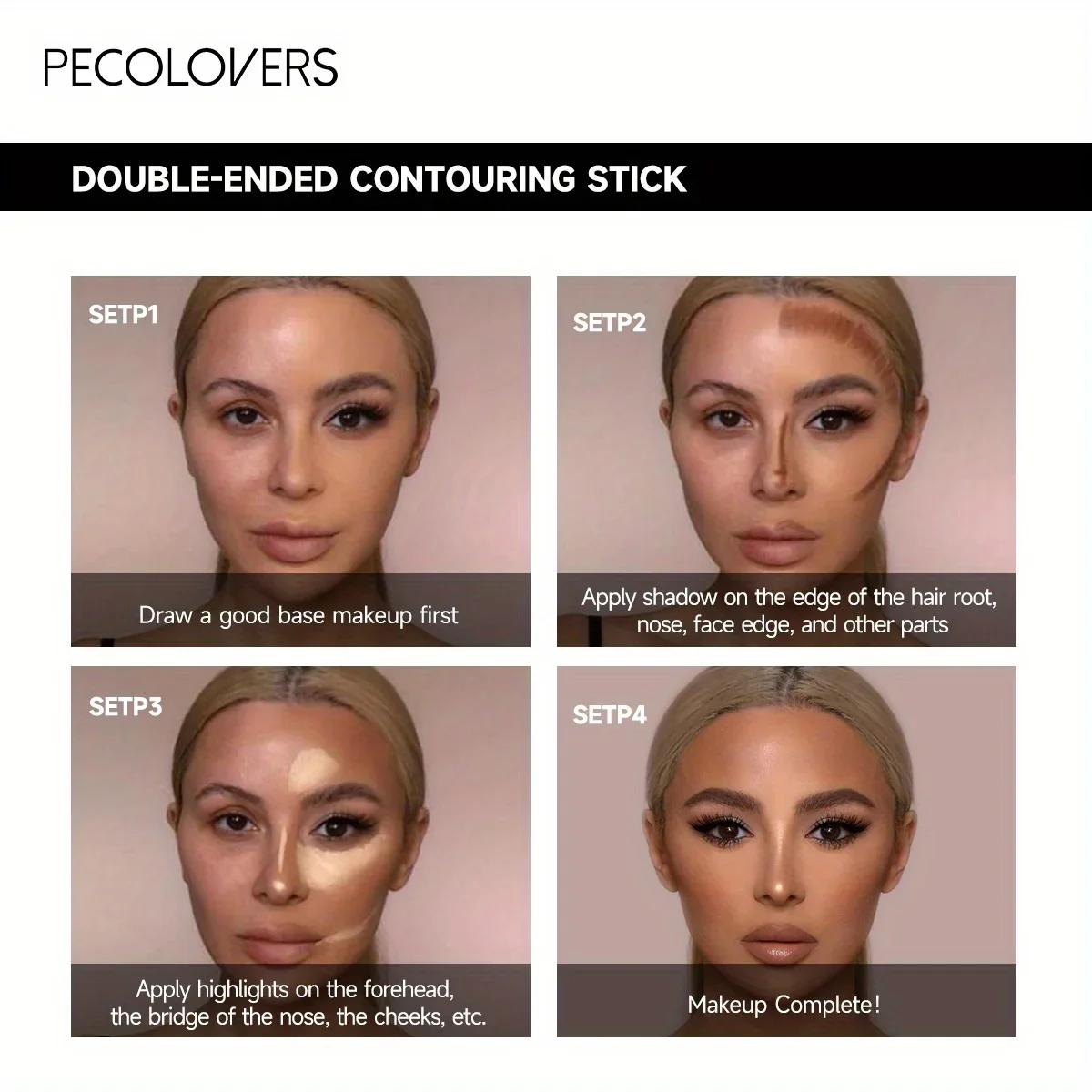 Double Head Highlight Pen Face Make Up Liquid Waterproof Contouring Foundation Contour Makeup Concealer Stick Pencil Cosmetics thumbnail 2