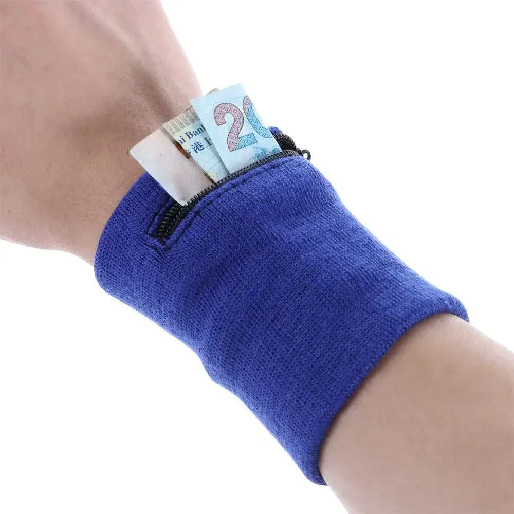 Sports Wristband Zipper Wrist Support Wallet Multifunction Gym Running Arm Band Bag Key Card Storage Bag Cycling Purse Sweatband thumbnail 3