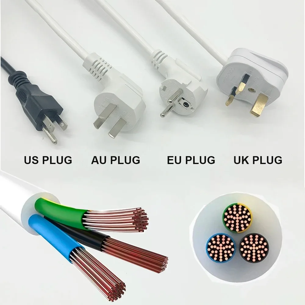Melery Electrical Power Strip 3/4/5 AC Universal Outlets US/UK/EU/AU Plug Socket USB Extension Cord Individual Switch Control thumbnail 4