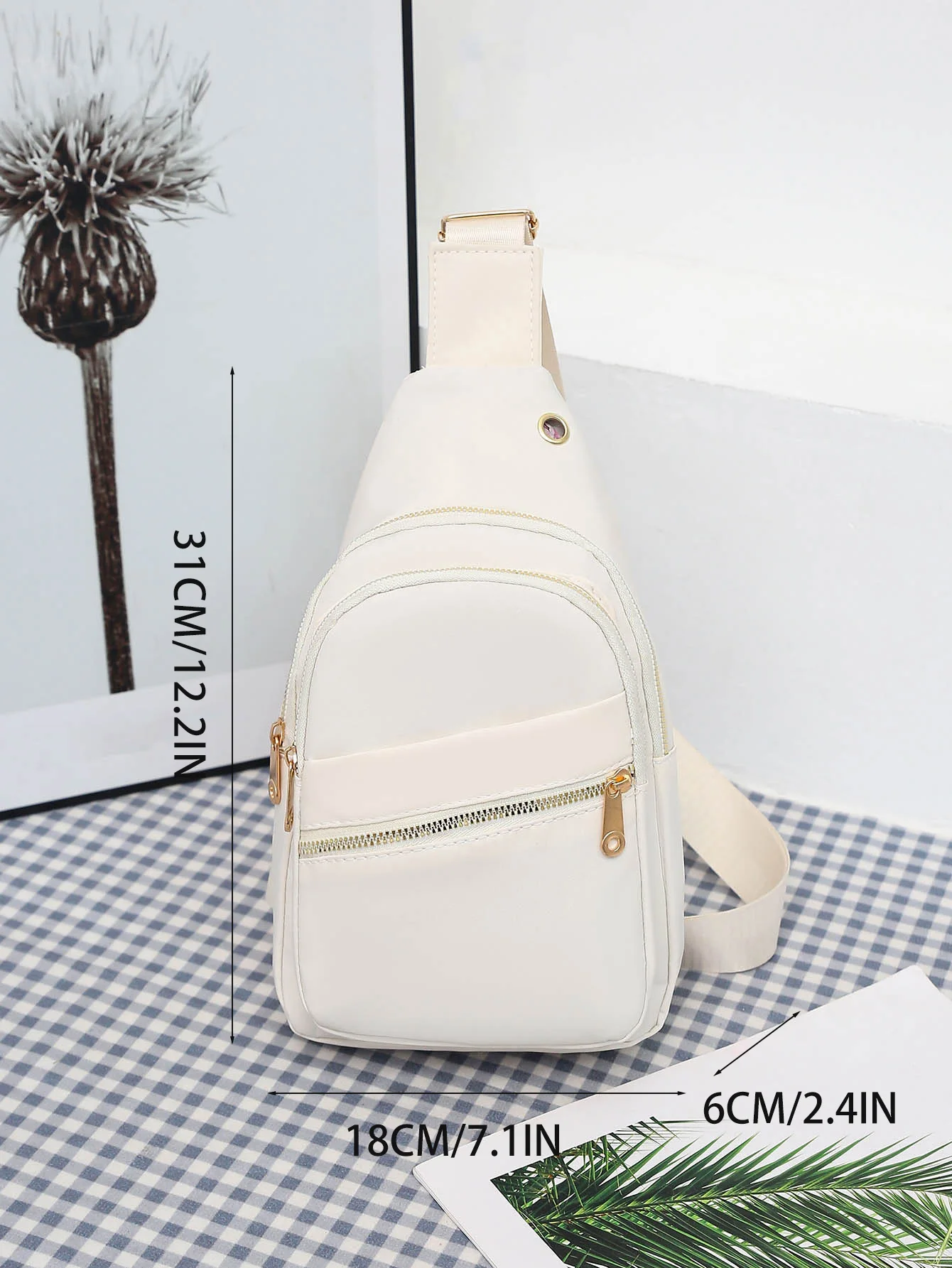 Chest Bag Women Sling Bags Crossbody Casual Multi Pockets Sling Messenger Shoulder Bags Outdoor Travel Commuting Satchel Bags thumbnail 3
