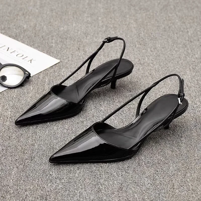 Women Pointed Toe High Heels Shoes Sandals 2024 Dress Party Fashion Summer Slippers New Flip Flops Pumps Mujer Zapatos Slides thumbnail 2
