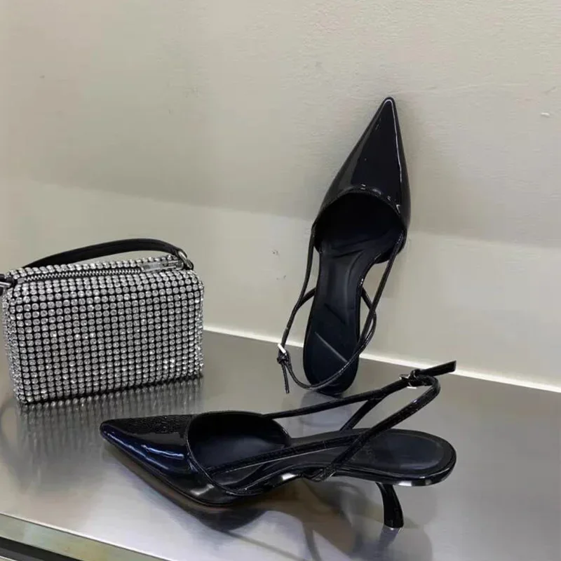 Women Pointed Toe High Heels Shoes Sandals 2024 Dress Party Fashion Summer Slippers New Flip Flops Pumps Mujer Zapatos Slides thumbnail 4