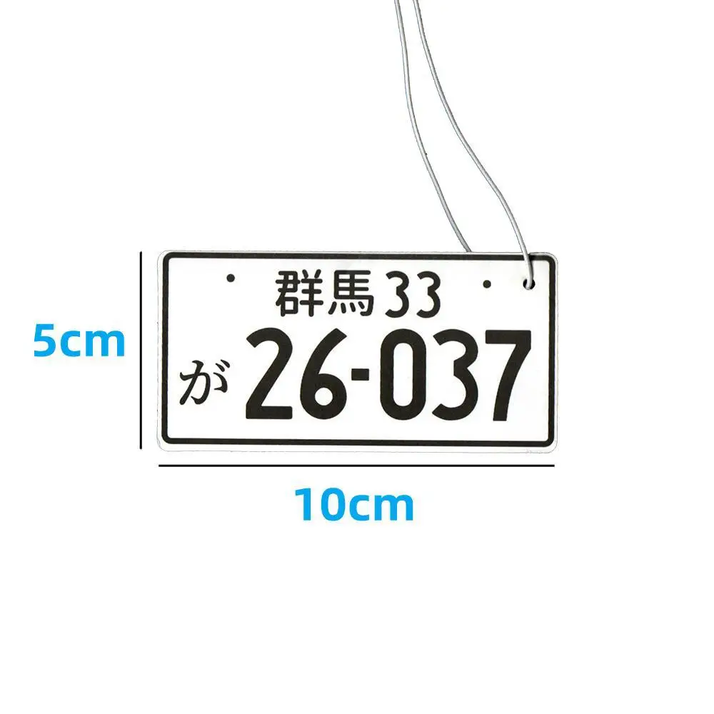 JDM Car Air Freshener Perfume Rearview Mirror Pendant Ornament Hanging Modification License Plates Car Accessories thumbnail 2