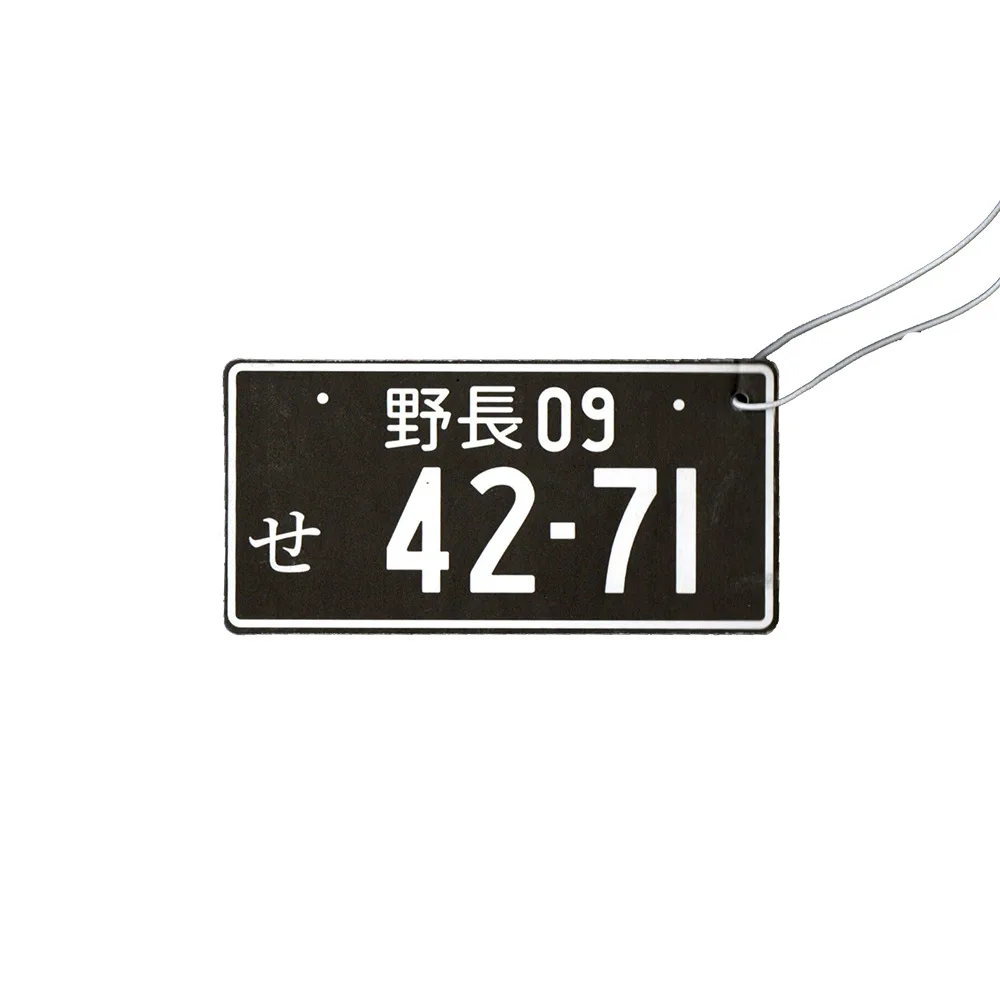 JDM Car Air Freshener Perfume Rearview Mirror Pendant Ornament Hanging Modification License Plates Car Accessories thumbnail 3