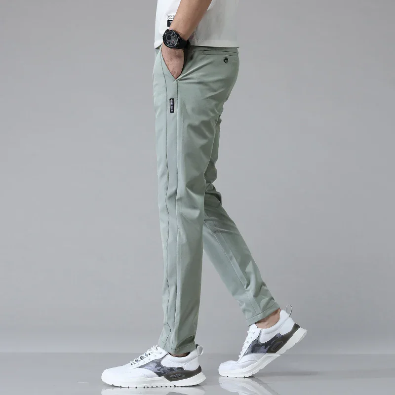 2024 Spring Summer Ultra-thin Men's Stretch Slim Straight Casual Pants High Quality Fashion Breathable Golf Sports Trousers thumbnail 2