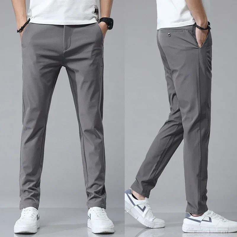 2024 Spring Summer Ultra-thin Men's Stretch Slim Straight Casual Pants High Quality Fashion Breathable Golf Sports Trousers thumbnail 5